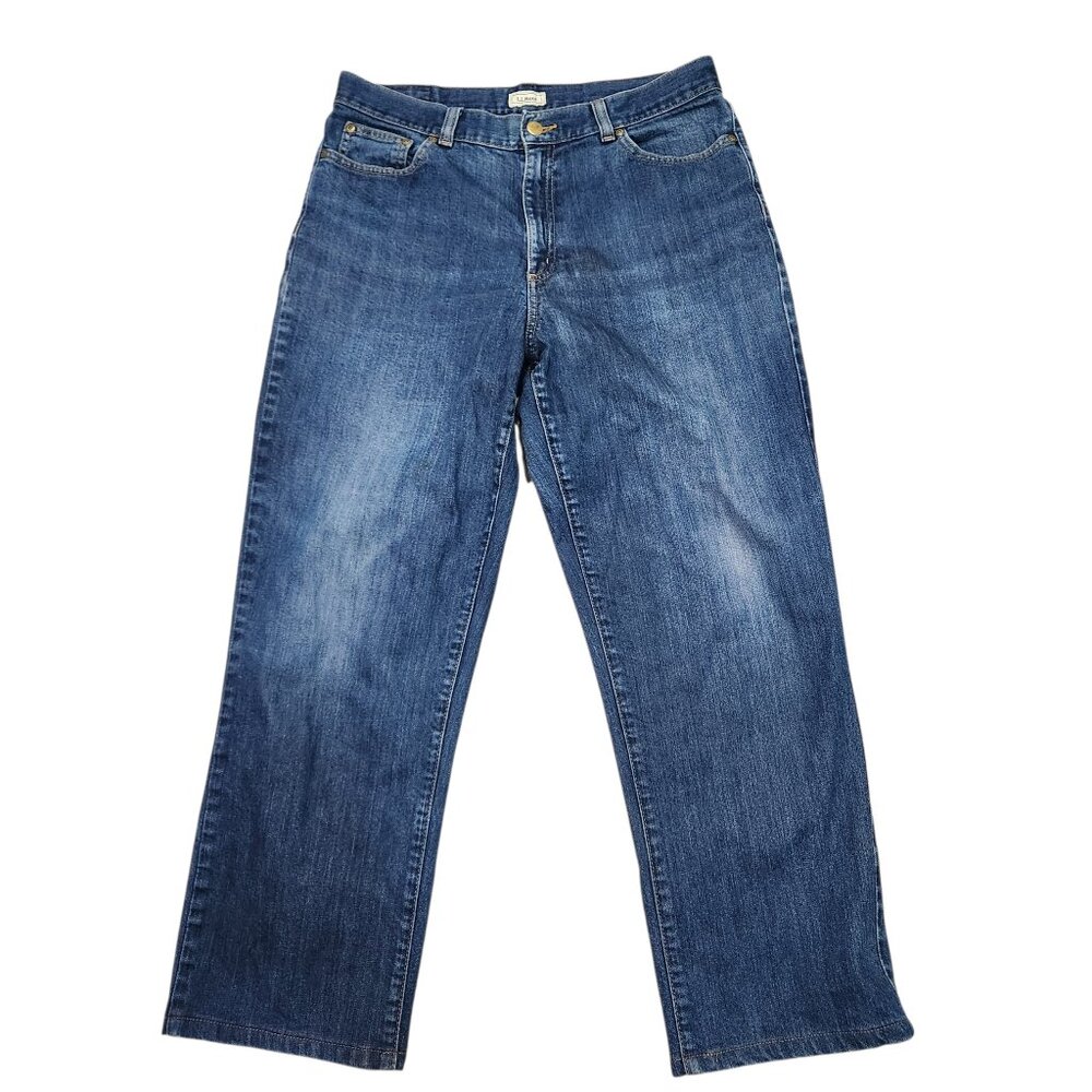 LL Bean Jeans Classic Fit Womens Size 12 Length 26" Blue Denim 5 Pocket